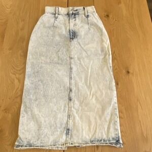 Vintage 80's Acid Washed denim skirt women's size 5 By Kayo of California *